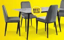 Leon's Emberly 5-Piece Sintered Stone Dining Set - Grey, Black offer