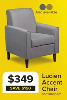 Leon's Lucien Accent Chair - Light Grey offer