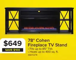 Leon's Cohen 78 Fireplace TV Stand - Grey offer