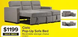 Leon's Cielo Reversible Pop-Up Sofa Bed - Java offer