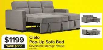 Leon's Cielo Reversible Pop-Up Sofa Bed - Java offer