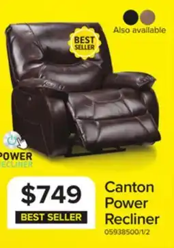 Leon's Canton Power Recliner - Dark Brown offer