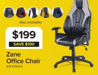 Leon's Zane Office Chair - Black and Grey offer
