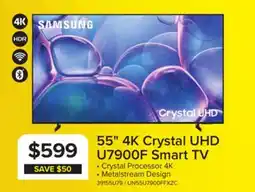 Leon's Samsung 55 4K CUHD Smart LED TV - UN55U7900FFXZC offer