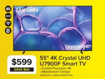 Leon's Samsung 55 4K CUHD Smart LED TV - UN55U7900FFXZC offer