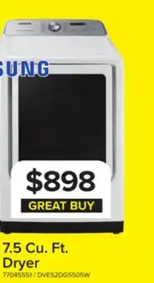 Leon's 7.5 Cu. Ft. Dryer offer