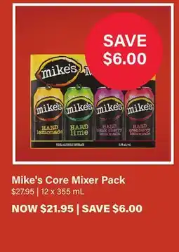 LCBO Mike's Core Mixer Pack offer