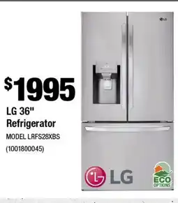 Home Depot LG 36 Refrigerator offer