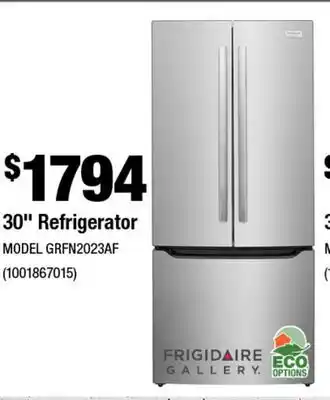 Home Depot 30 Refrigerator offer