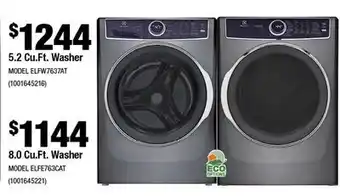 Home Depot 5.2 Cu. Ft. Washer offer