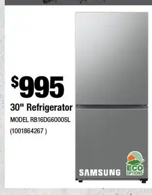 Home Depot 30 Refrigerator offer