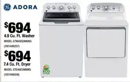 Home Depot 4.9 Cu. Ft. Washer offer
