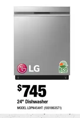 Home Depot 24 Dishwasher offer