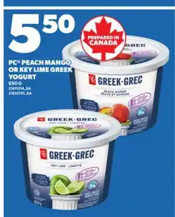 Independent City Market PC PEACH MANGO OR KEY LIME GREEK YOGURT offer