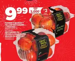 Independent City Market NECTARINES, 2L OU PÊCHES À CHAIR JAUNE, 3 L DÉLICES DU MARCHÉ offer