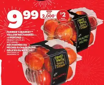 Independent City Market NECTARINES, 2L OU PÊCHES À CHAIR JAUNE, 3 L DÉLICES DU MARCHÉ offer