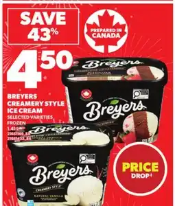 Independent City Market BREYERS CREAMERY STYLE ICE CREAM, 1.41 L offer