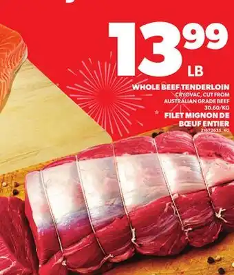 Independent City Market FILET MIGNON DE BŒUF ENTIER offer