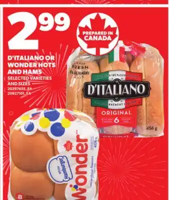 Independent City Market D'ITALIANO OR WONDER HOTS AND HAMS offer