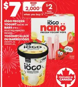 Independent City Market YOGOURT GLACÉ, 946 ML OU BARRES IÖGO, 4/8'S offer