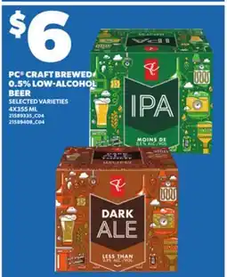 Independent City Market PC CRAFT BREWED 0.5% LOW-ALCOHOL BEER, 4X355 ML offer
