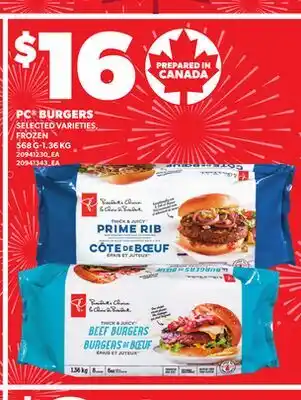 Independent City Market PC BURGERS, 568 G-1.36 KG offer