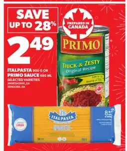 Independent City Market ITALPASTA, 900 G OR PRIMO SAUCE 680 ML offer