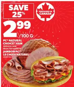 Independent City Market JAMBON PC LE CHOIX NATUREL offer
