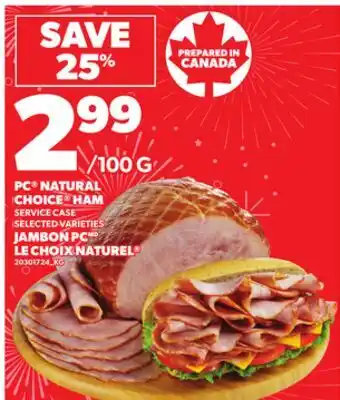 Independent City Market JAMBON PC LE CHOIX NATUREL offer