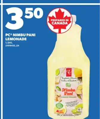 Independent City Market PC NIMBU PANI LEMONADE, 1.54 L offer