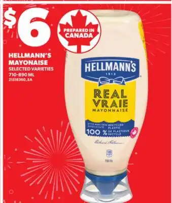 Independent City Market HELLMANN'S MAYONAISE, 710-890 ML offer
