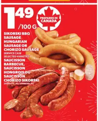 Independent City Market SAUCISSON BARBECUE, SAUCISSON HONGROIS OU SAUCISSON CHORIZO SIKORSKI offer