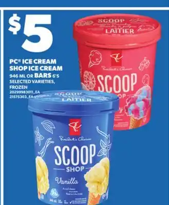 Independent City Market PC ICE CREAM SHOP ICE CREAM, 946 ML OR BARS, 6'S offer