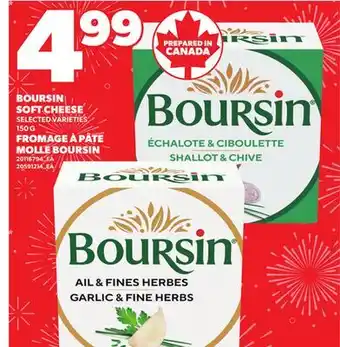Independent City Market FROMAGE À PÂTE MOLLE BOURSIN, 150 G offer