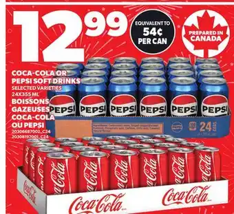 Independent City Market BOISSONS GAZEUSES COCA-COLA OU PEPSI, 24X355 ML offer