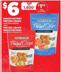 Independent City Market PRETZEL CRISPS SNACK FACTORY, 200 G offer