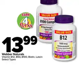 PharmaChoice Webber Naturals Vitamin B12, B50, B100, Biotin, Lutein offer
