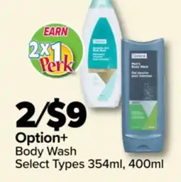 PharmaChoice Option+ Body Wash offer