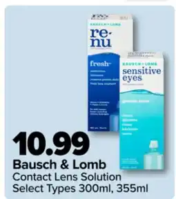 PharmaChoice Bausch & Lomb Contact Lens Solution offer