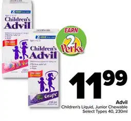 PharmaChoice Advil Children's Liquid, Junior Chewable offer