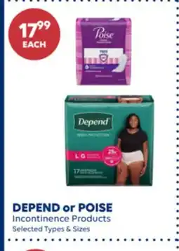 Wellwise by Shoppers DEPEND or POISE Incontinence Products offer
