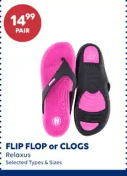 Wellwise by Shoppers Relaxus FLIP FLOP or CLOGS offer