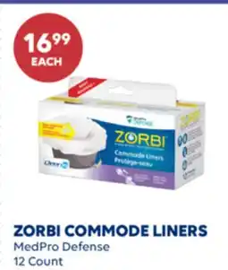 Wellwise by Shoppers MedPro Defense ZORBI COMMODE LINERS offer