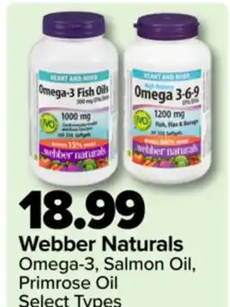 PharmaChoice Webber Naturals Omega-3, Salmon Oil, Primrose Oil offer