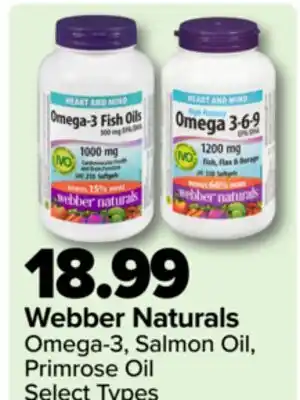 PharmaChoice Webber Naturals Omega-3, Salmon Oil, Primrose Oil offer