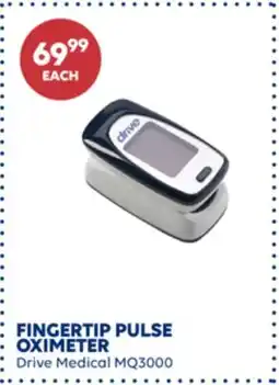 Wellwise by Shoppers Drive Medical MQ3000 FINGERTIP PULSE OXIMETER offer