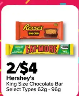 PharmaChoice Hershey's King Size Chocolate Bar offer
