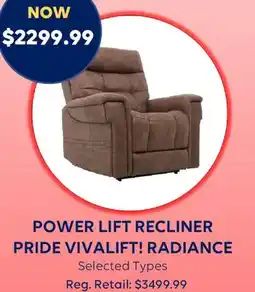 Wellwise by Shoppers POWER LIFT RECLINER PRIDE VIVALIFT! RADIANCE offer