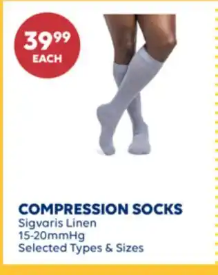 Wellwise by Shoppers Sigvaris Linen COMPRESSION SOCKS offer