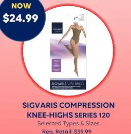 Wellwise by Shoppers SIGVARIS COMPRESSION KNEE-HIGHS SERIES 120 offer